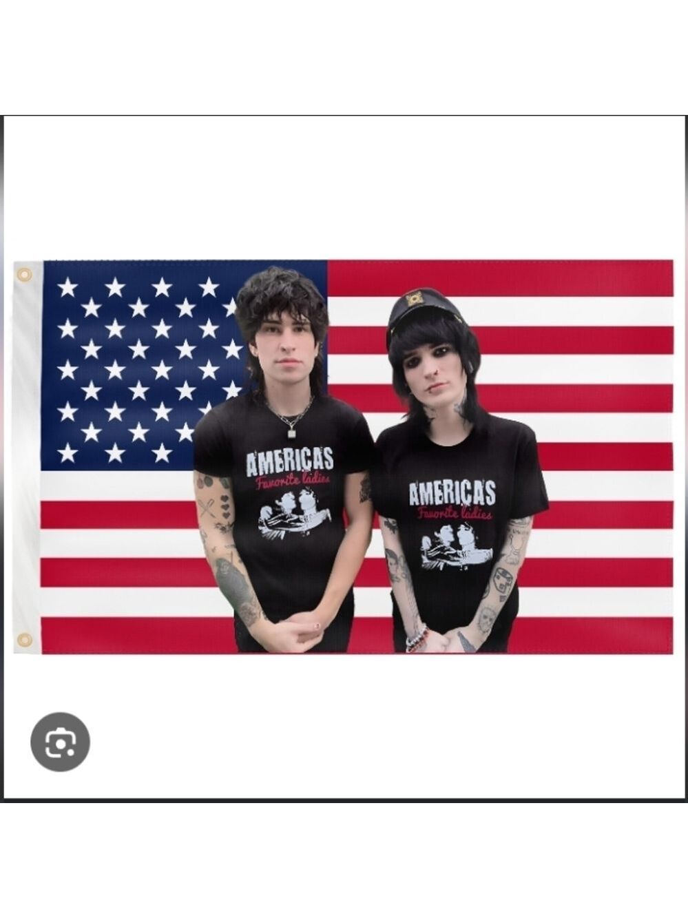 2/$10 NWT Jonnie Gilbert And Jake American Print Flag